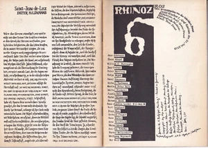 Rhinozeros Nr. 6 1962 - Zine - Dienst / Itzehoe + Flyer + Bestellkarte - Imagen 1 de 2