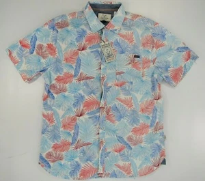 Flag & Anthem Mens Camp Shirt M Red/White/Blue Short Sleeve Snap Button Up - Picture 1 of 10