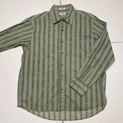 Camisa Chereskin Talla XL Verde Azul Manga Larga Botones Foto 1 de 4