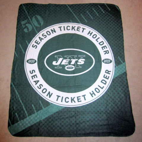 New York Jets Fleece Throw Blanket 50" x 60" Green White NFL NY NEW Cover