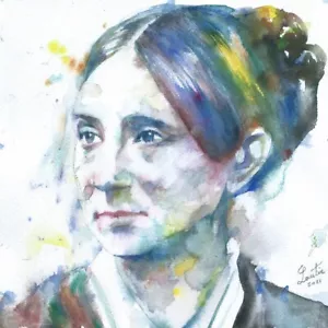 Retrato acuarela DOROTHEA DIX - PÓSTER - ¡varios tamaños! impresión pintura - Imagen 1 de 7
