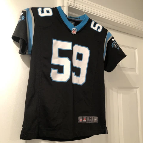 Nike Youth Luke Kuechly Carolina Panthers Game Version Jersey NFL Size Med 10-12 Cover