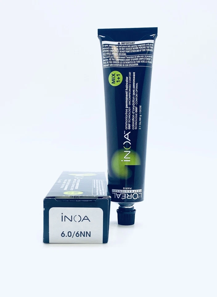 Color de cabello permanente sin amoníaco Loreal Inoa 6,0/6nn 2,1 oz Foto 1 de 1