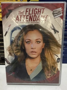 The Flight Attendant The Complete Seasons 1 &amp; 2 DVD Kaley Cuoco NEW - Foto 1 di 3