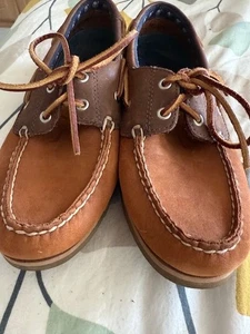 Ladies Timberland Deck Boat Shoes UK Size 5 US 7 Lace Up Leather Brown - Picture 1 of 17