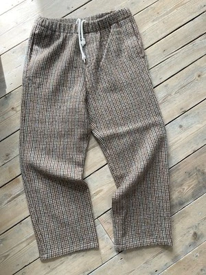 H&M Edition by John Boyega Men's Wool Check Trouser Brown Drawstring Medium Men - Image 1 of 4