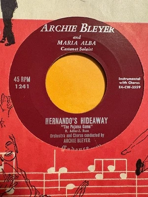 old 45 rpm records,Cadence, Archie Bleyer, Hernandos Hideaway, S'il vous plait - Image 1 of 2