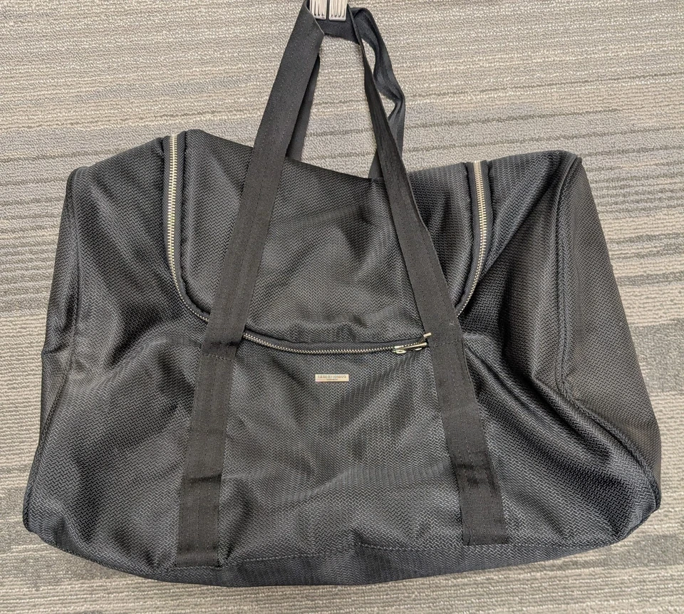 Giorgio Armani Parfums Duffle Bag Black Travel Gym Tote Weekender Carryall Large - Image 1 of 4