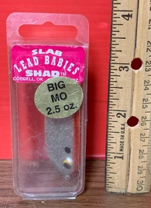 Vintage Slab Lead Babies Shad "Big Mo" Angelköder 2,5 oz in Originalverpackung - Bild 1 von 11