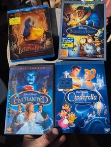 DISNEY SET DVD Die Schöne und das Biest verzaubert Cinderella Walt Film Kinder Blu Ray - Bild 1 von 6