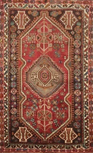 Vintage geometryczny tradycyjny wełniany ręcznie robiony dywan akcentujący 3x5 plemienny dywan foyer - Zdjęcie 1 z 16