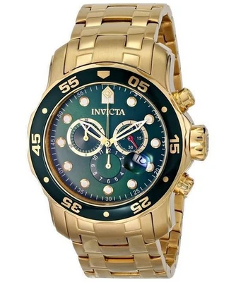 Invicta Pro Diver Chronograph Green Dial Quartz Diver's 200M 0075 Mens Watch - image 1 of 4