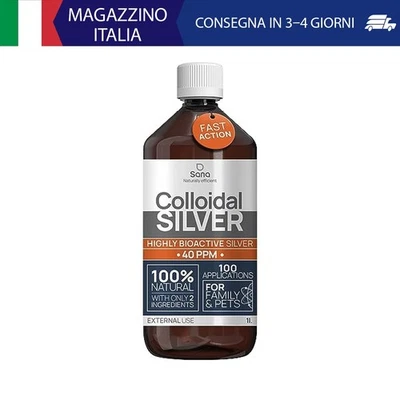 Argento colloidale, 40 PPM, 1 litro, acqua d'argento di alta qualità, più forte - Immagine 1 di 4