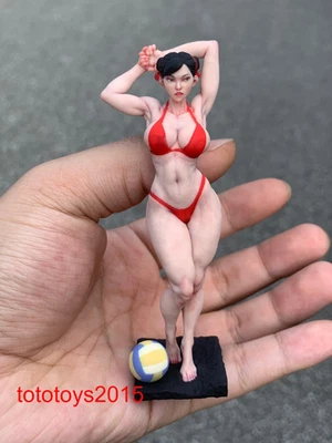 EE. UU. 1/18 Rojo Bikini Músculo Fuerte Juego Niña Escena Miniaturas Figuras Muñeca Modelo Foto 1 de 4