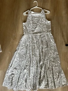 peruvian connection Dress Aztec Size Medium Midi Dress With Pockets - Picture 1 of 9