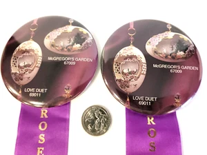 1998 Rosemont Eggs-pressions! Promo Pins Lot of 2 Purple - Picture 1 of 3