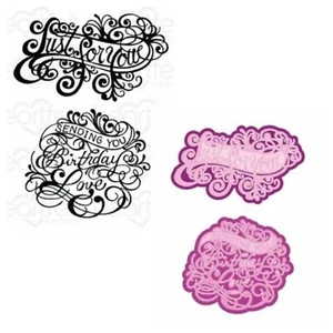Heartfelt Creations Special Sentiments Ornate Just for You Die & Stamp Combo - Bild 1 von 1