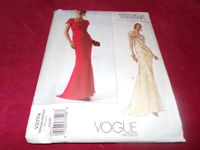 🌸 VOGUE DESIGNER ORIGINAL #V2774-BELLVILLE SASSOON - DRAPED GOWN PATTERN 6-10FF - Image 1 of 2