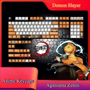 Demon Slayer Agatsuma Zenitsu Anime Keycaps keyboard Accessories GIft 128 - Key - Picture 1 of 13