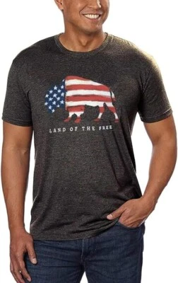 Great American Lakes and Timber Men's USA Flag Short Sleeves T-Shirt - Image 1 of 4