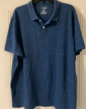 Sonoma Men's 2XL Polo Shirt Cotton Polyester Spandex Short Sleeve Blue/WhiteKnit