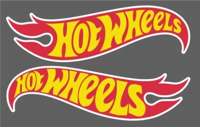 Hot wheels logos 8"l x 2.5"h (each decal)  left and right side decal sticker - Image 1 of 3