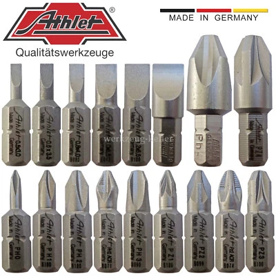 Athlet/Koken Bits |Schlitz SL0,5x3,0-1,6x8,0 |Phillips PH0-PH4 |Pozidriv PZ1-PZ4