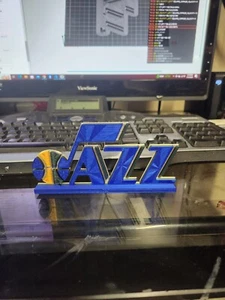 3d Printed Utah Jazz Logo 5.5 X 8 Inch - Picture 1 of 7