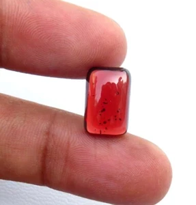 Natural Mozambique Garnet Gemstone 13x8.5mm Baguette Garnet Cabochon Jewel GN-11 - Picture 1 of 9