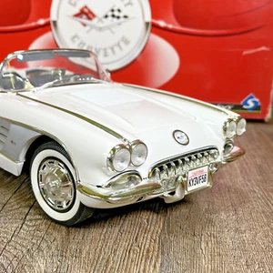 Solido 1:12 1958 Chevrolet Corvette Die Cast Car #1201 White w/ Box – Read Desc - Picture 1 of 24