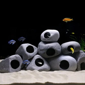 Aquarium Artificial Cave Hideout Fish Spawning Fish Tank Accessories Ornaments - Picture 1 of 9