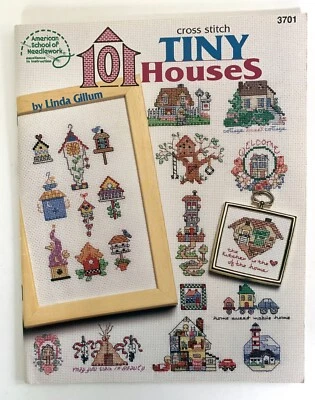 American School of Needlework 101 CROSS STITCH TINY HOUSES Booklet #3701 - Image 1 of 4