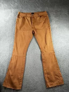 Boohoo Man Jeans Men 40 Tall Slim Rigid Flare Gusset Detail Pants - Picture 1 of 9