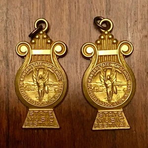 Vintage Jostens 1956 Kansas State High School Activities Music Festival Pendants - Picture 1 of 4