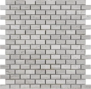 Simple Tile - Marble Mosaic Tile, "Mini Brick Collection", White Oak, Polished - Picture 1 of 5