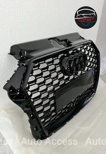 KÜHLERGRILL SCHWARZ GLÄNZEND RS3 LOOK FÜR AUDI A3 UND S3 8V PHASE 2 AB 05/2016 BIS 2019 - Bild 1 von 4
