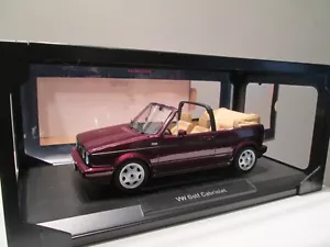 1:18 VW Golf 1 Cabriolet 1992 Classic rosso/rosso metallizzato Norev limited - Foto 1 di 8