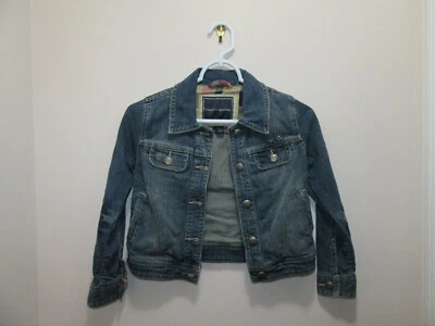JAQUETA JEANS FEMININA TOMMY Hilfiger azul tamanho p (6-7) - Imagem 1 de 4