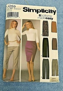 5259 UNCUT Simplicity Sewing Pattern Misses Pants Capris Skirt Maxi 8-14 - Picture 1 of 5