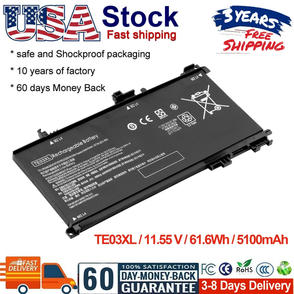 NEW TE03XL Battery for HP Pavilion 15 BC007NM BC007NH BC007NG BC007NF BC007NC - Image 1 of 4