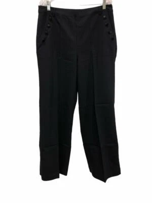 Pantalones de mujer Lisa Rinna Collection pullon cintura alta pierna ancha negros talla 14  Foto 1 de 2