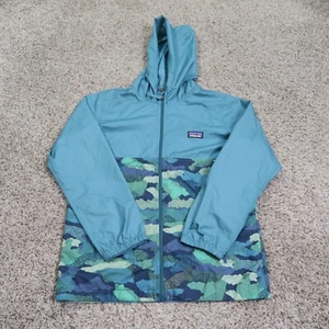 Patagonia Jacket Boys Medium Green Light And Variable Hoody Windbreaker Youth - Picture 1 of 11
