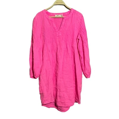 Vineyard Vines Linen Blouse Tunic Women Sz XS Lagenlook Beach Relax Cover Casual - Image 1 of 4