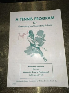 Vintage Pamphlet “A Tennis Program For Elementary And Secondary Schools” Wilson - Picture 1 of 3