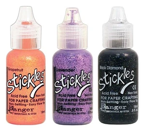 Ranger, Stickles Glitter Glue, 3 Colors, Halloween, Orange, Purple, Black - Picture 1 of 1