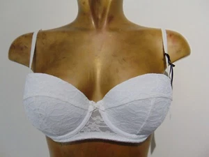 Lepel Flower Lace White Balcony Bra UK 34B New with Tags - Picture 1 of 5