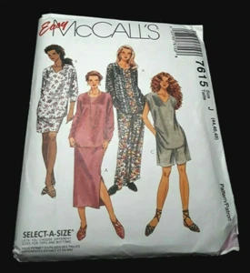 McCall's Easy UNCUT Pattern 7615 Misses Plus Sz 16-18-20 L XL Skirt Pants Shorts - Picture 1 of 4