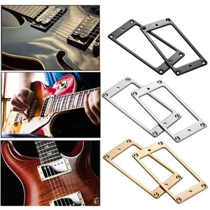 2 Pcs Iron Humbucker Pickup Ring With Srcews For Les Paul LP Guitar A - Picture 1 of 18