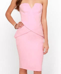 Ladies Designer Finders Keepers In between Days Strapless Dress, Pink, size 8 - Picture 1 of 11
