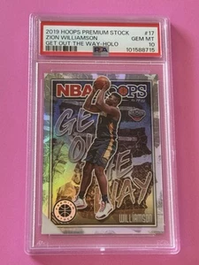 2019 HOOPS GET OUT THE WAY HOLO PRIZM #17 ZION WILLIAMSON RC PSA 10 PELICANS - Bild 1 von 2